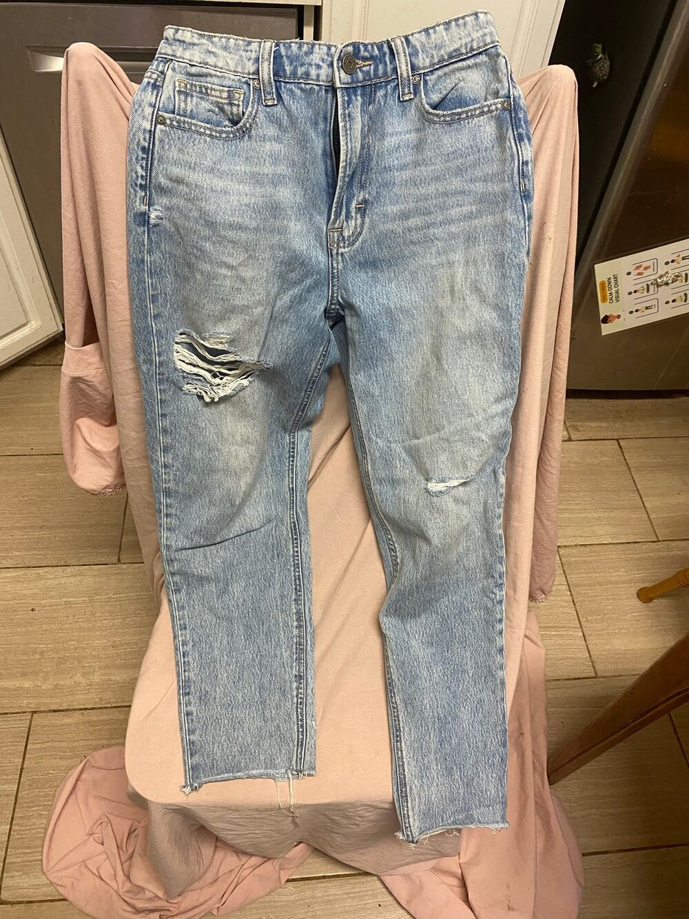 Hidden Los Angeles Jeans Womens 25 Blue Bailey Distressed Boyfriend Casual USA